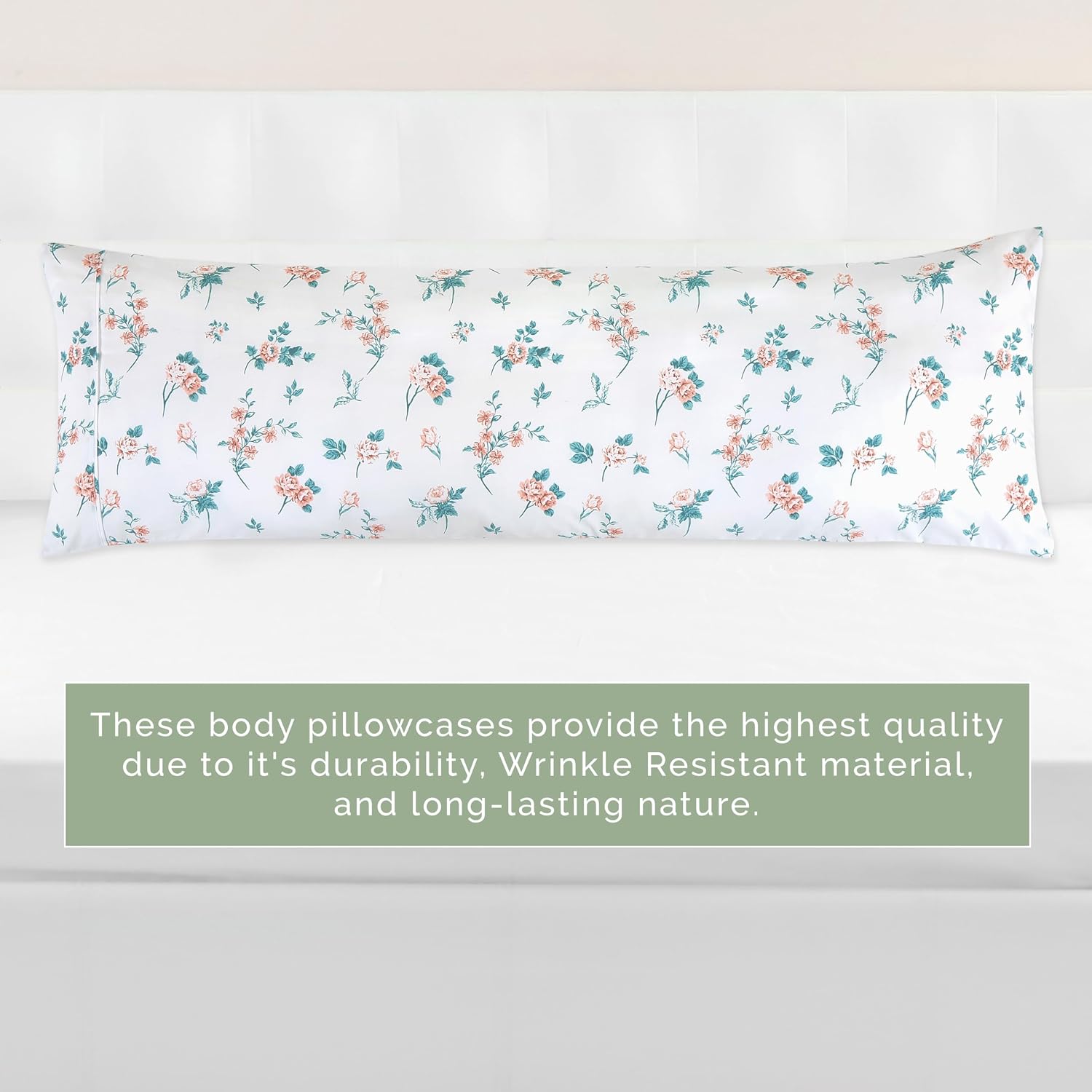 Elegantcomfort Elegant Comfort Ultra Soft 1-Piece Set Floral Print Pillowcases - 1500 Hotel Quality Microfiber, Soft and Smooth Hidden Zipp…