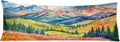 Maximalist Mountain Floral Body Pillow Covers 20x54, Mountain Home Decor, Colorful Abstract Nature Scenic Wildflower Long Body Pillow…