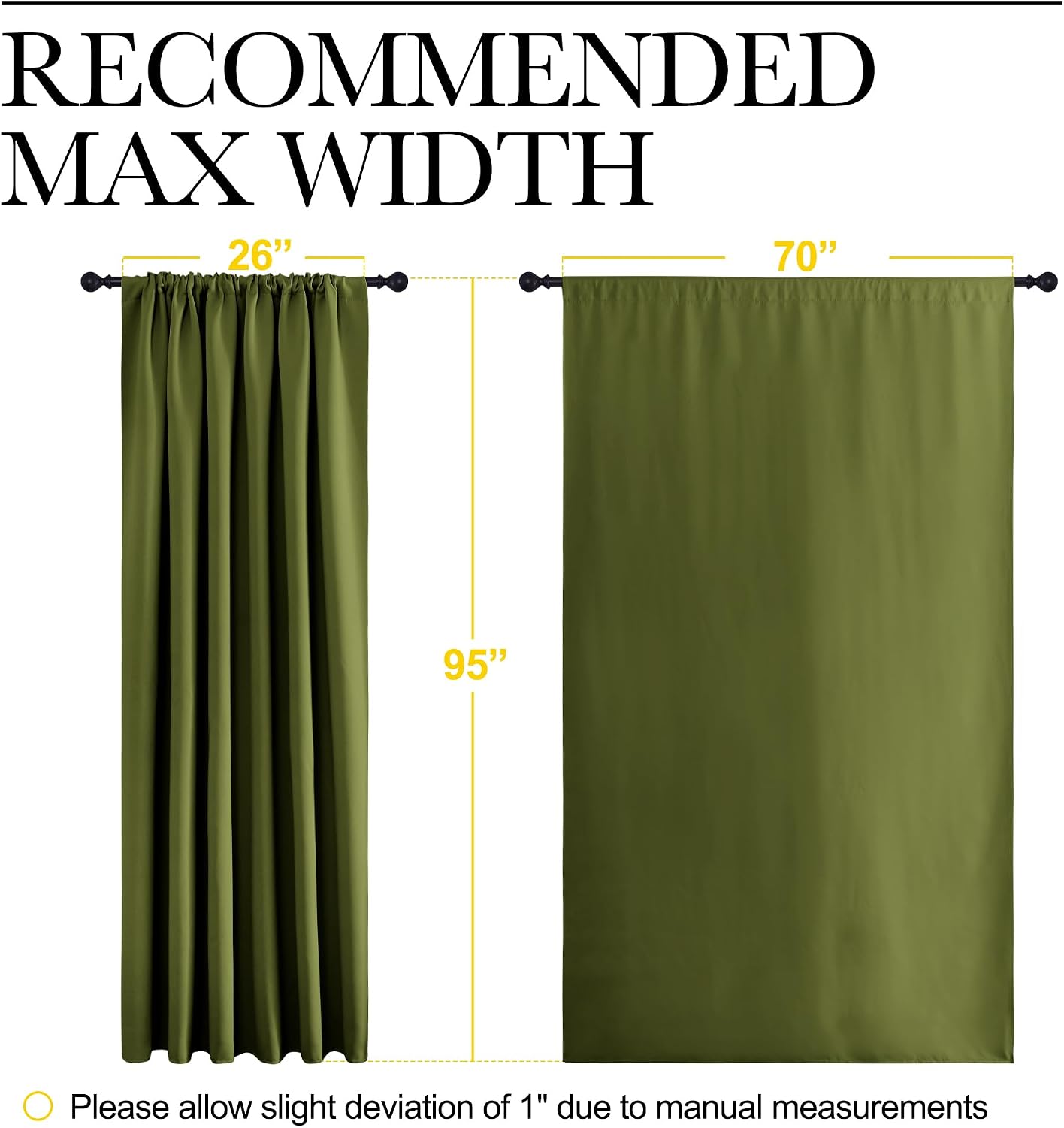Nicetown 2 Panels Blackout Curtains, Rod Pocket Thermal Insulated Drapess for Bedroom, Privacy Protection easy maintenance Heavy Duty…