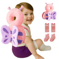 Baby Head Protector Backpack (9 to 24 Months) - Cute Head Guard Pillow with Knee Pads and Socks, Crawling and Walking Safety Set, Toddler…