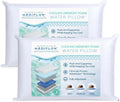 TheWaterPillowbyMediflow Mediflow Cooling Gel Memory Foam Water Pillow - Adjustable Pillow for Neck, Pillow for Side, Back, and Stomach Sl…