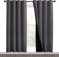 Nicetown Grey Full Shade Curtain Panels, Pair of Energy Smart & Noise Blocking Out Blackout Drapes for Dining Room Window, Thermal Insulate…