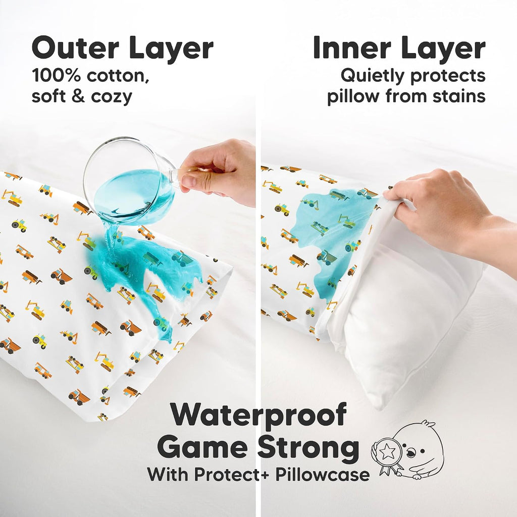 KeaBabies 13 x 18 Toddler Pillowcase, 2-Pack Waterproof - Soft Waterproof Toddler Pillow Protector Cover for Kids, Boys, Girls, Machine…