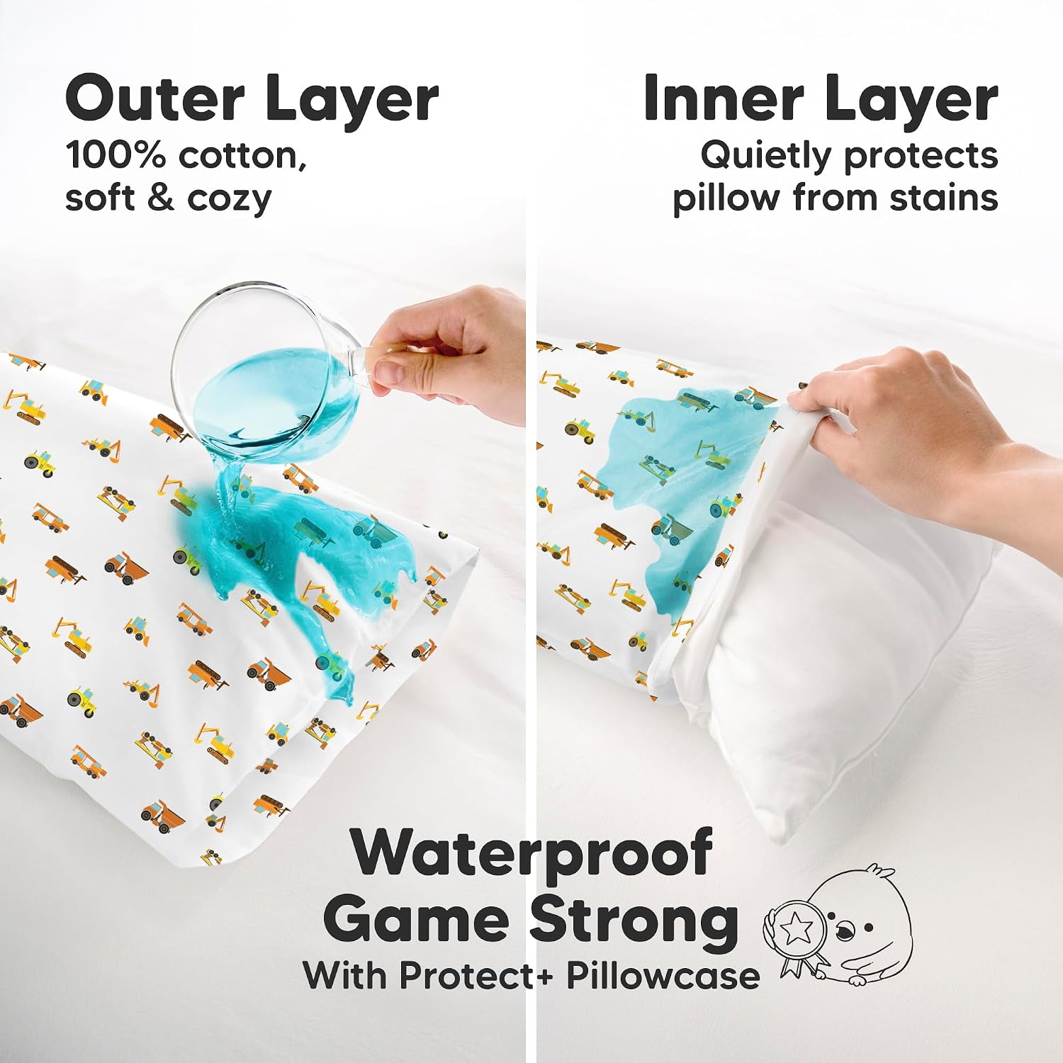KeaBabies 13 x 18 Toddler Pillowcase, 2-Pack Waterproof - Soft Waterproof Toddler Pillow Protector Cover for Kids, Boys, Girls, Machine…