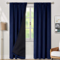 BGment Blackout Curtains for Bedroom 90 Inch Length, Rod Pocket 100% Blackout Curtains with Thermal Liner Room Darkening Curtains for…