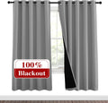 Nicetown Full Shade Curtain Panels, Pair of Energy Smart & Noise Blocking Out Blackout Drapes for Dining Room Window, Thermal Insulated Gue…