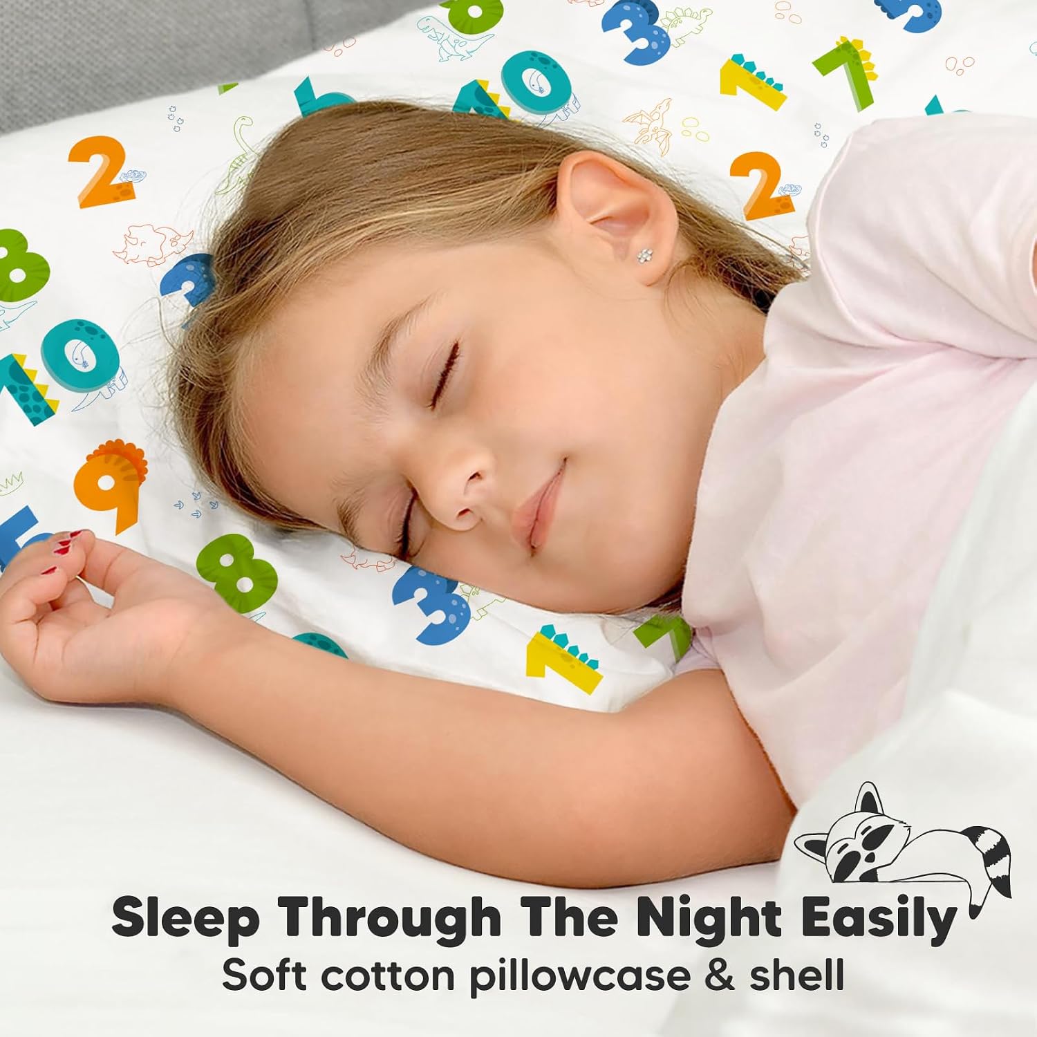 Toddler Pillow with Pillowcase - 13x18 My Little Dreamy Kids Travel Bed Pillows for Sleeping, Organic Cotton Small Pillowcase, Soft &…