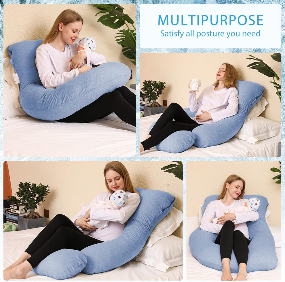 Chilling Home Pregnancy Pillow, U Shaped Pregnancy Pillows for Sleeping Full Body Pillow Maternity Pillow for Pregnant Women 58 inch…