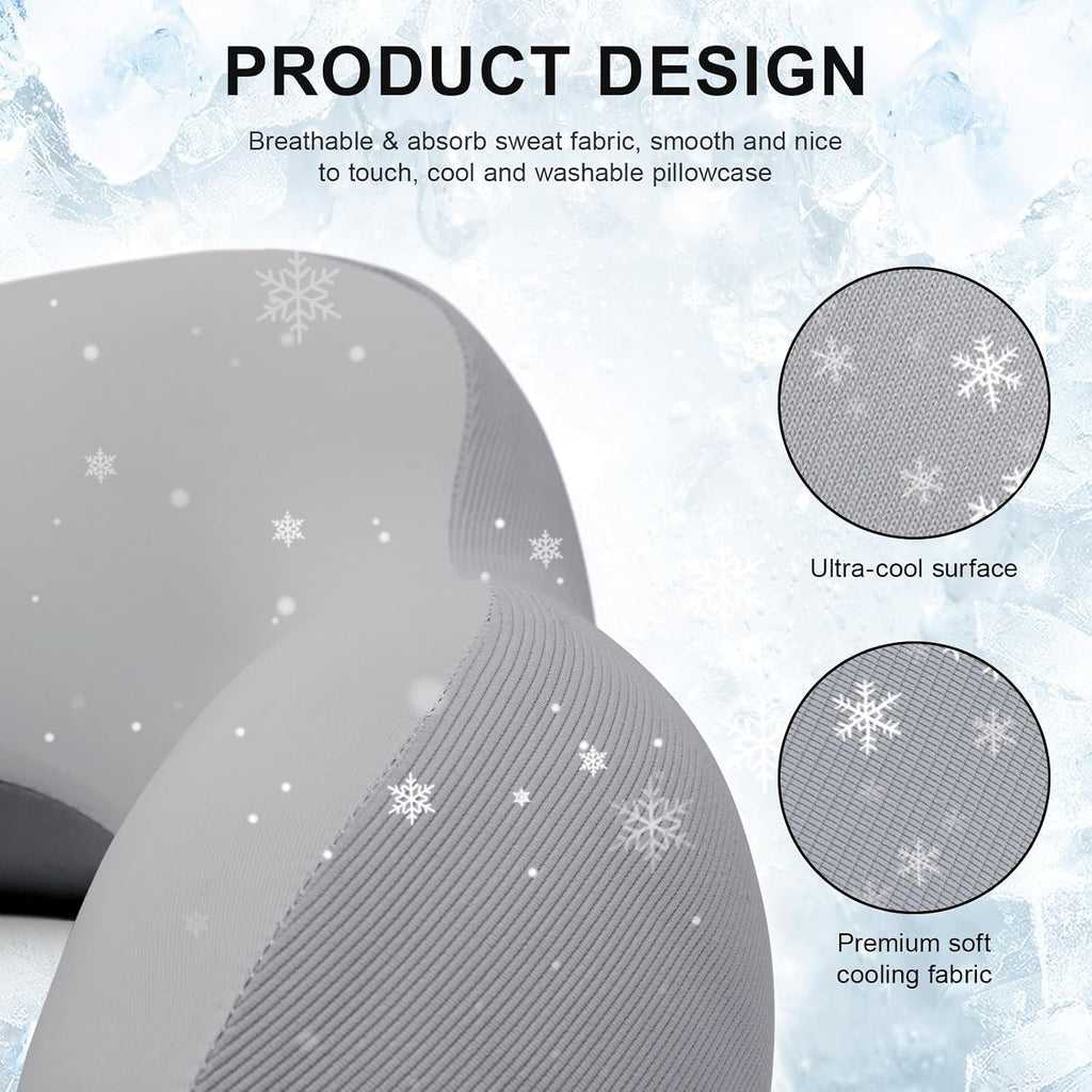 Urnexttour Travel Pillow for Airplane Memory Foam Neck Pillow, Soft & Support Travel Pillow for Travelling, Sleeping Rest, Car, Train and H…