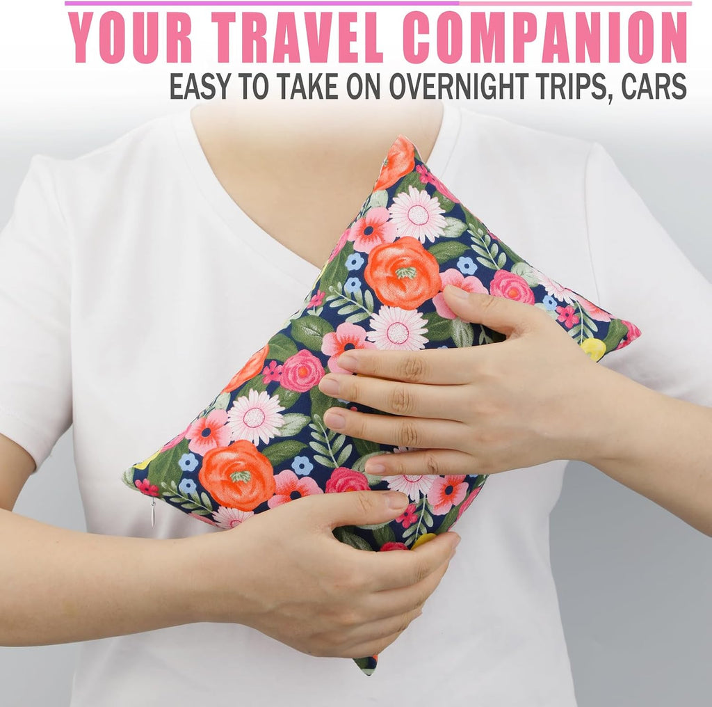 BNRendles Small Neck Pillow for Recliner Chair Neck Support Pillows Plump Adjustable Filling Nap Airplane Sleeping Little Cushion Painting…