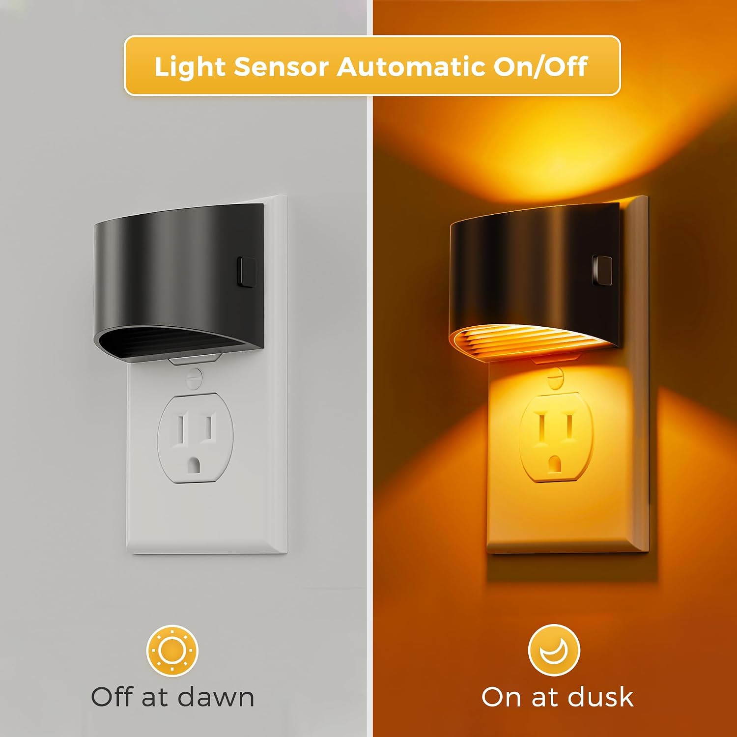 L LOHAS LED Night Lights Plug into Wall with 3CCT Adjustable (1600K/3000K/5000K), 1W Nightlight Plug in Wall, Built in Dusk to Dawn…