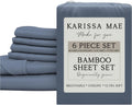 KARISSA MAE 6 Piece Pure Viscose from Bamboo California King Size Sheet Set | 100% FSC Certified | Luxuriously Soft | Cooling | 18" Deep…