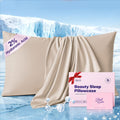 Rifens Instant Chill Cooling Pillowcase for Hot Sleepers, 2% HA Infused Pillowcase Hydrates Skin & Hair, Reduces Wrinkles & Frizz, Softer T…