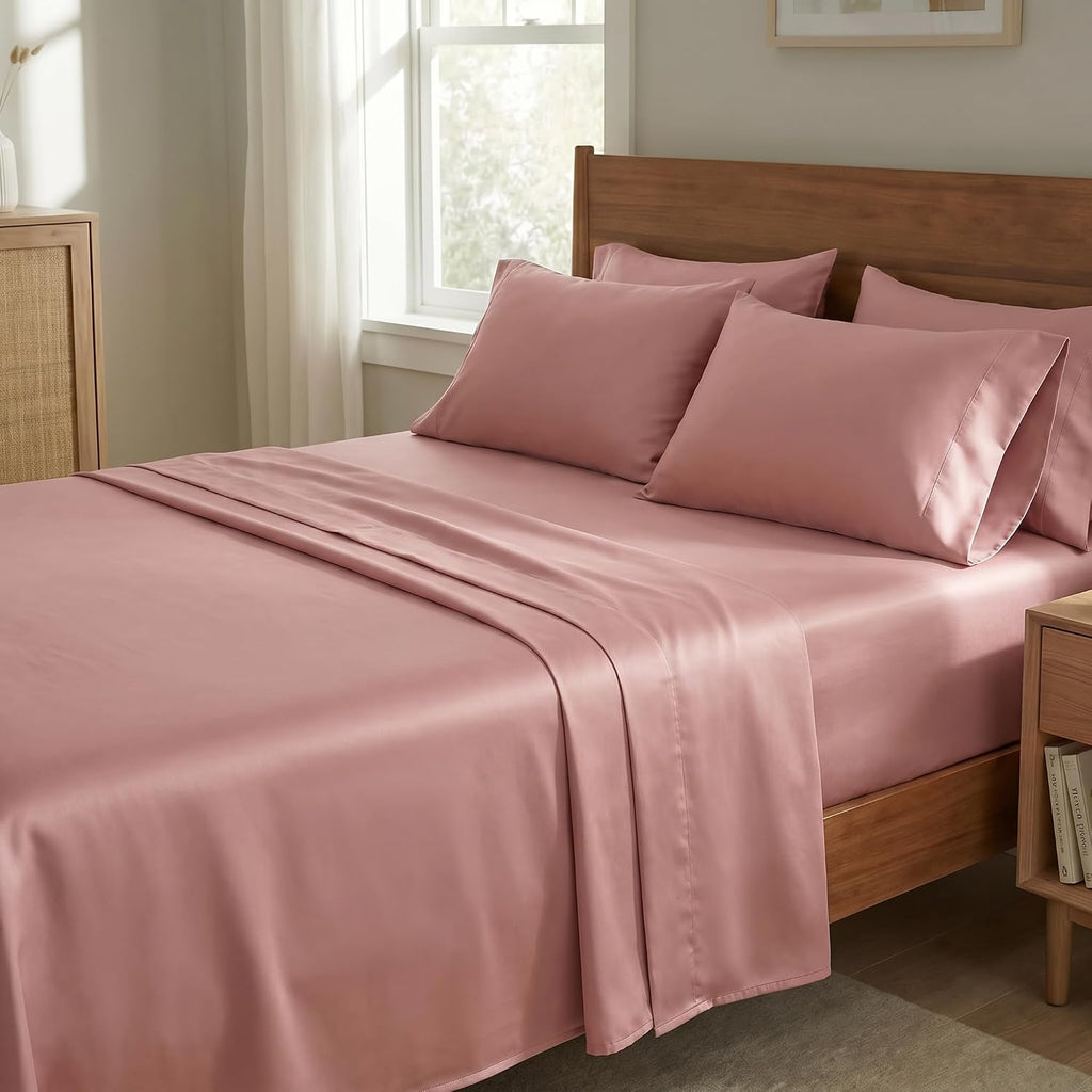 Perupima Peru Pima 415 Thread Count Percal King Sheet Set - 100% Peruvian Pima Cotton, 4 Piece (Flat, Fitted, 2 Pillowcases) - Cooling, Cri…