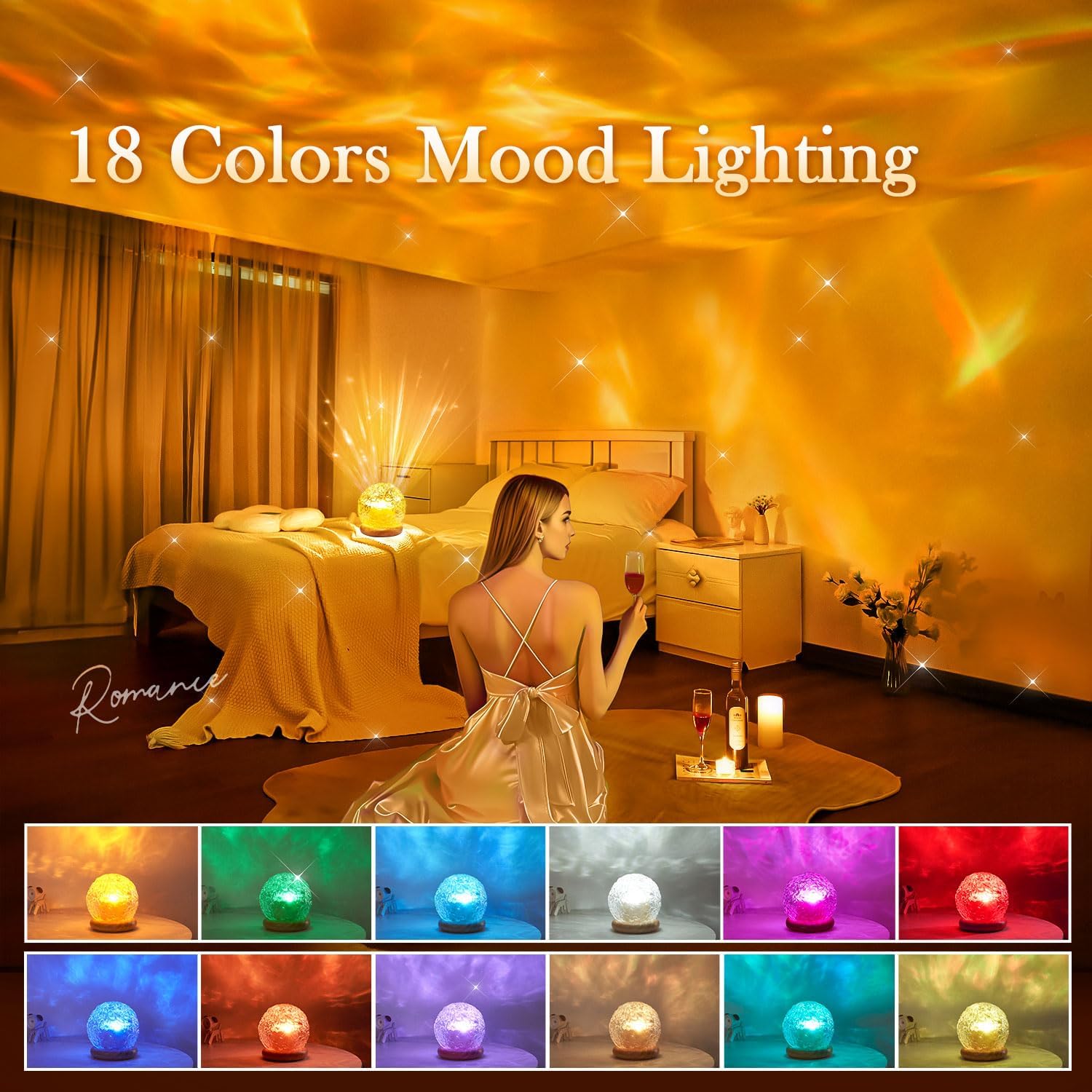 Teen Girl Gifts Trendy Stuff Mood Lighting,18 Colors Birthday Graduation Gifts Aurora Light Projector for Bedroom, Dimmable Ambient…