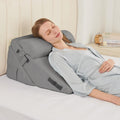 Sasttie Wedge Pillow Set for After Surgery, 2PCS Adjustable Bed Wedge Pillow Headboard with Memory Foam Neck Cushion – for Acid Reflux, Sle…