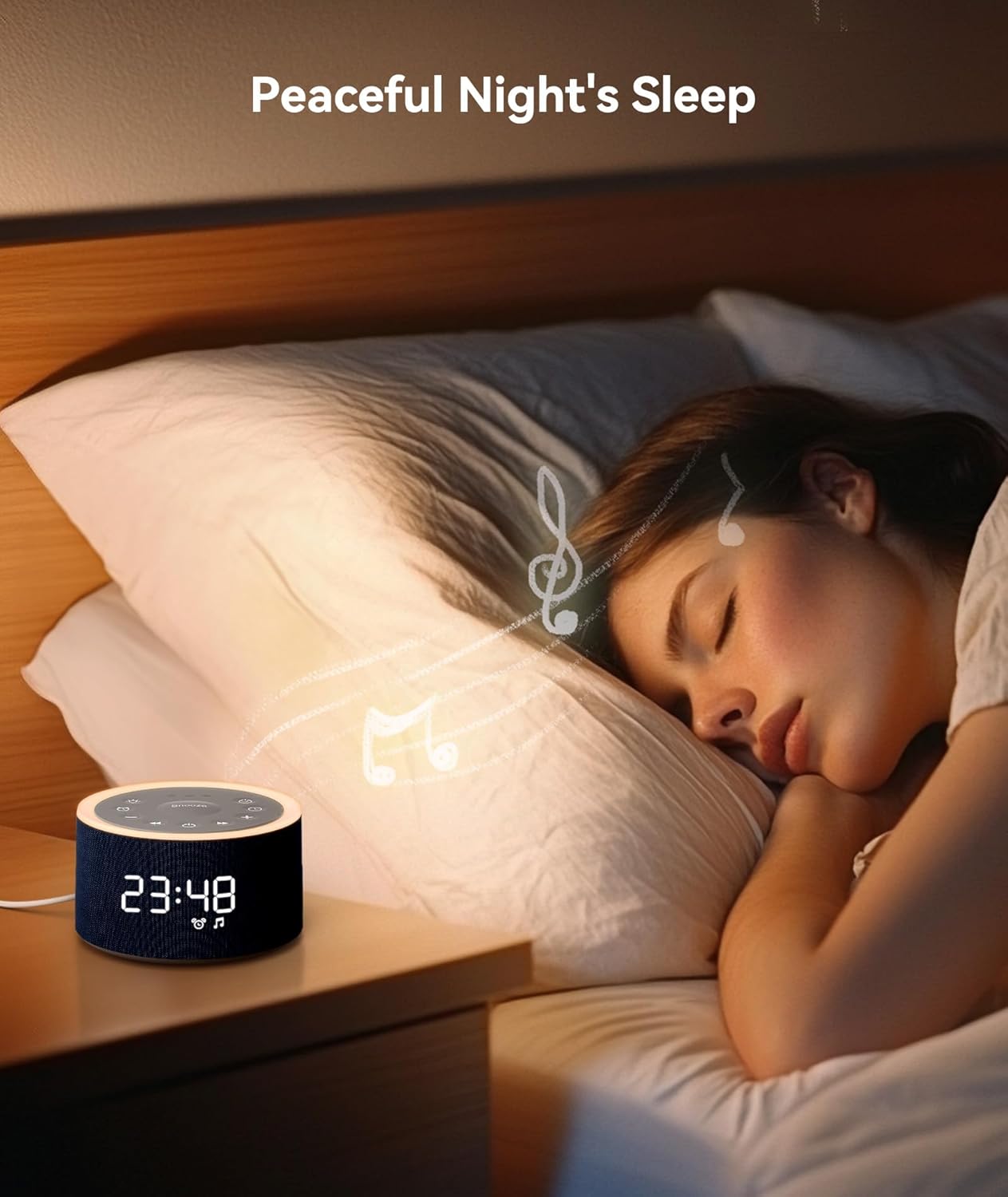 Dreamegg D1+ Sound Machine & Alarm Clock - Sound Machine for Sleep, White Noise Machine with 29 Soothing Sounds, Night Light, 0-100%…