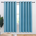 NICETOWN Bedroom Curtains Blackout Drapery Panels, 2 Panels, 70 x 72 inches, Teal Blue, Three Pass Microfiber Thermal Insulated Solid…