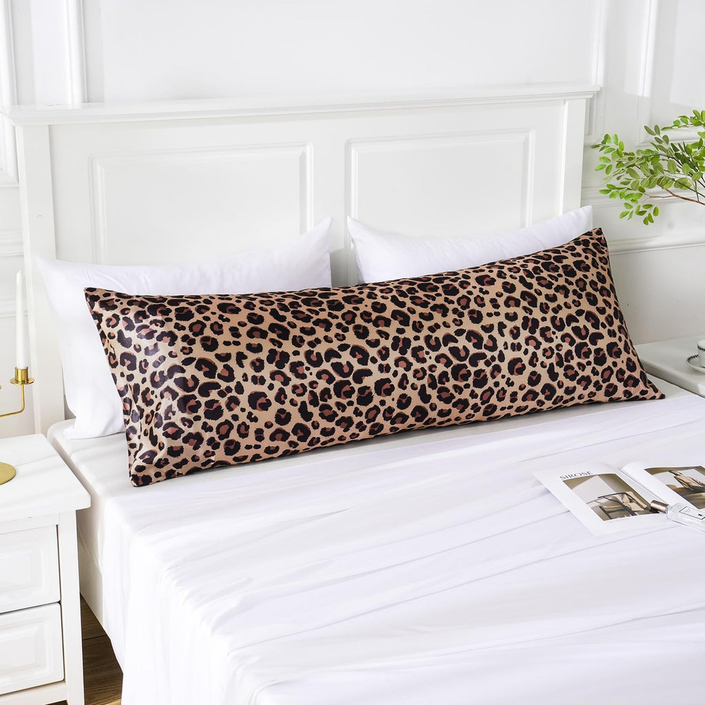 MR&HM Satin Body Pillow Cover, Soft and Breathable Body Pillow Case with Envelope Closure, Cooling and Silky Long Pillowcase for Hair and…