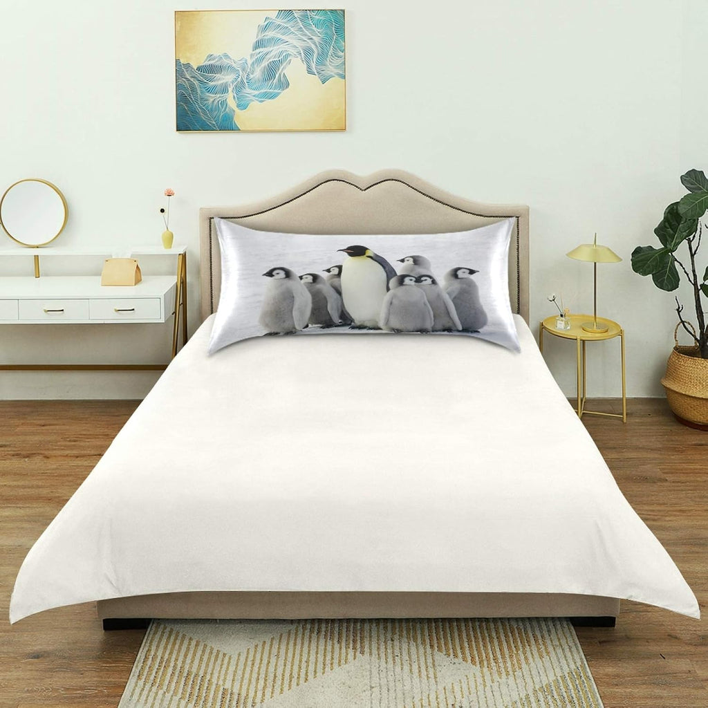 Blueangle Emperor Penguin and Child Satin Pillowcase for Hair and Skin Silk Pillowcase, Standard Size(20x26 inches) - Satin Pillow Covers…