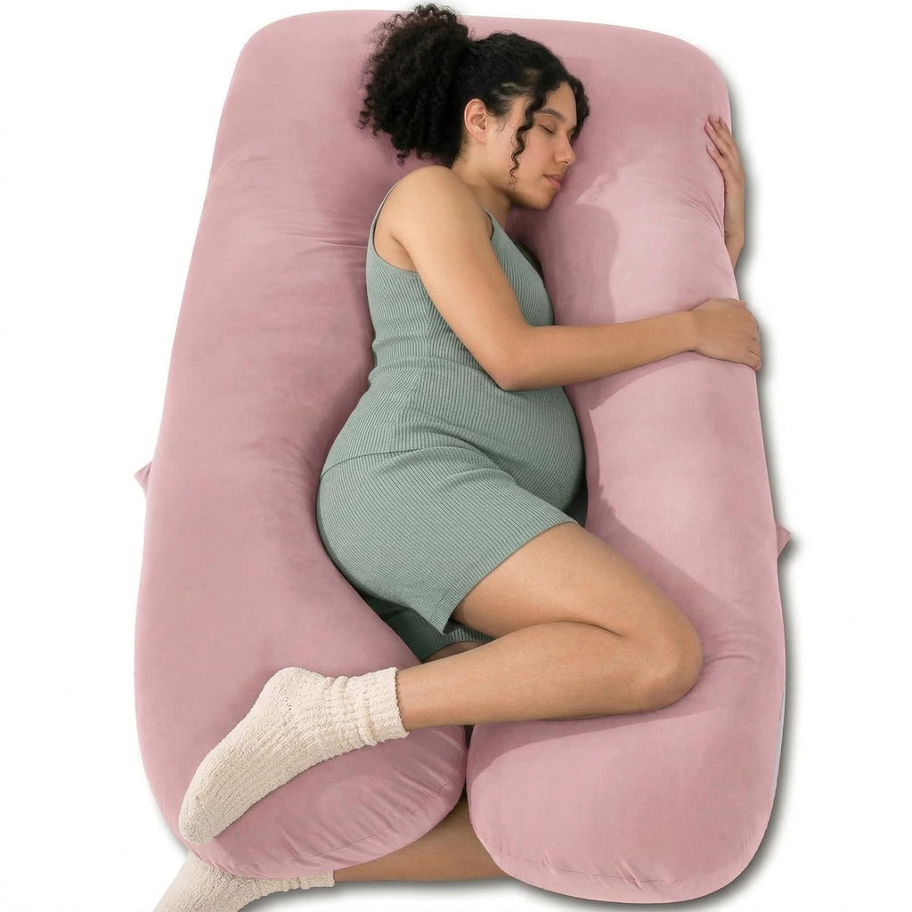 QUEEN ROSE Extra Long Pregnancy Pillows, 60 Inch U Shaped Body Pillow for Sleeping, Cooling Maternity Pillow for Pregnant Women, Body…