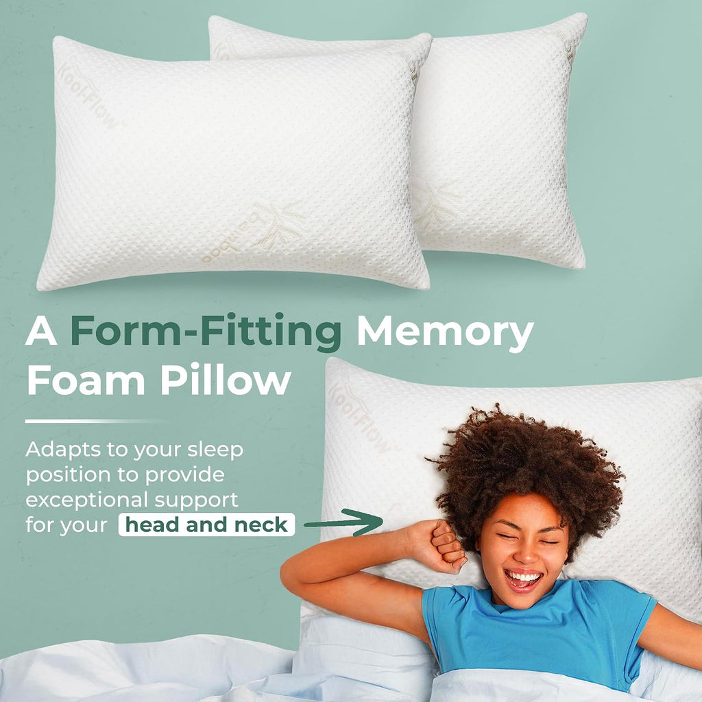 Snuggle-Pedic Standard Shredded Memory Foam Pillow for Sleeping - Cooling and Neck, Back, and Shoulder Support - Ideal for Side Sleepers…