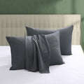 ShunjieHome 100% Egyptian Cotton Pillow Protectors Set of 4, 600 Thread Count Standard Size Bed Pillow Cases with Zipper, Sateen Weave Cooli…