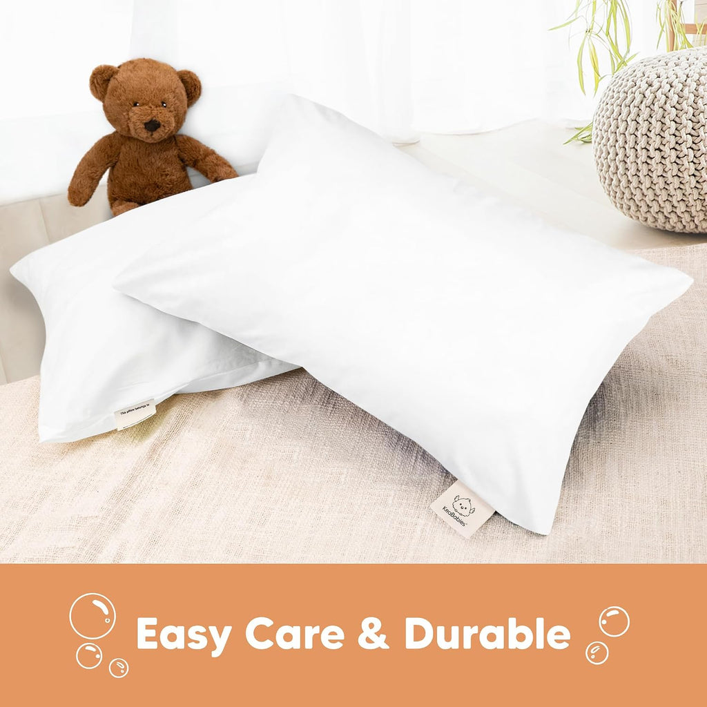KeaBabies Toddler Pillowcase 13x18 – 2-Pack Organic Cotton Toddler Pillowcase for Kids, Boys, Girls, Soft & Durable Cotton Cover for Miniat…