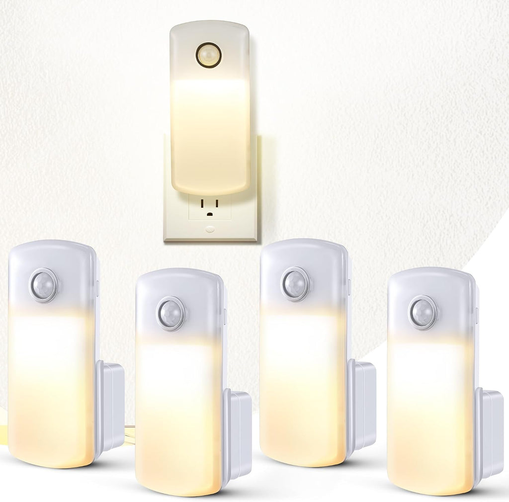 Enhon 4 Pack Emergency Power Failure Night Lights, Motion Sensor Night Light, Automatic Dusk to Dawn, Emergency Lights for Home…