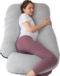 Moonpine MOON PINE Pregnancy Pillow, U Shaped Full Body Pillow for Maternity Support, Sleeping Pillow with Cover for Pregnant Women (Grey B…