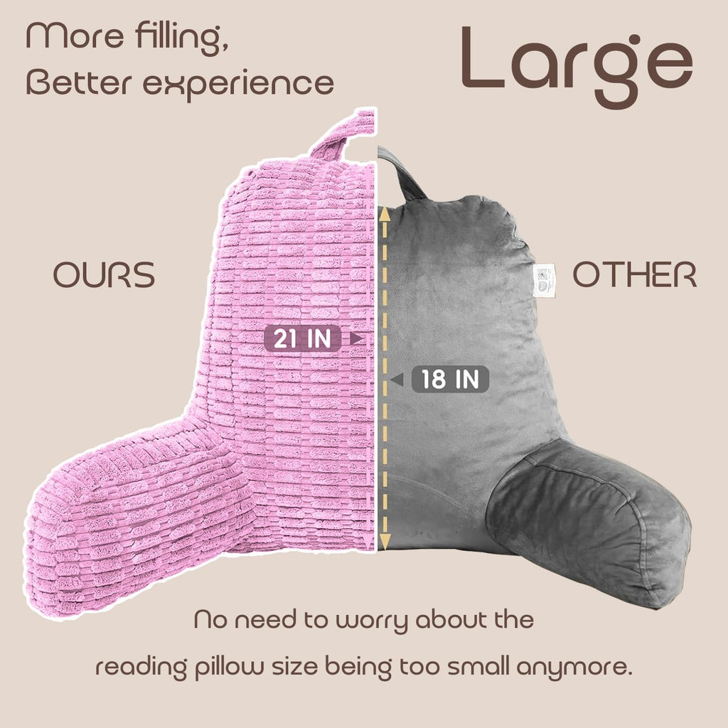 MIJIMO Reading Pillows for Sitting in Bed Adult, Back Rest Pillow for Sitting Up in Bed and Couch, Back Support Chair Pillow Support…