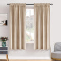 MIULEE Camel Beige Velvet Curtains Thermal Insulated Blackout Curtain Drapes for Bedroom Living Room Darkening 63 Inches Long Curtains…