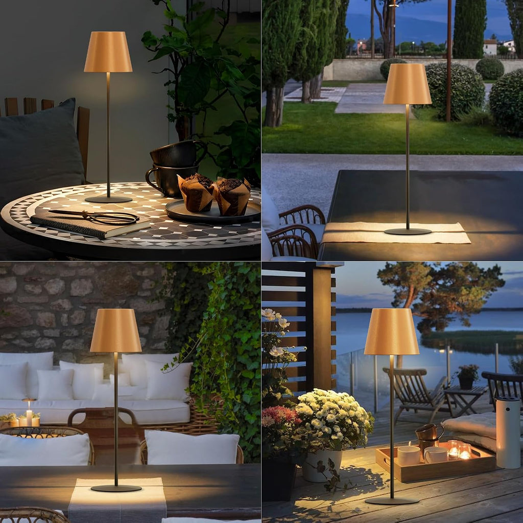 uuffoo 2 Pack Cordless Table Lamp Rechargeable 5000mAH Battery Operated Lights Touch Control LED Portable Desk Lamps 3 Color Dimming for…