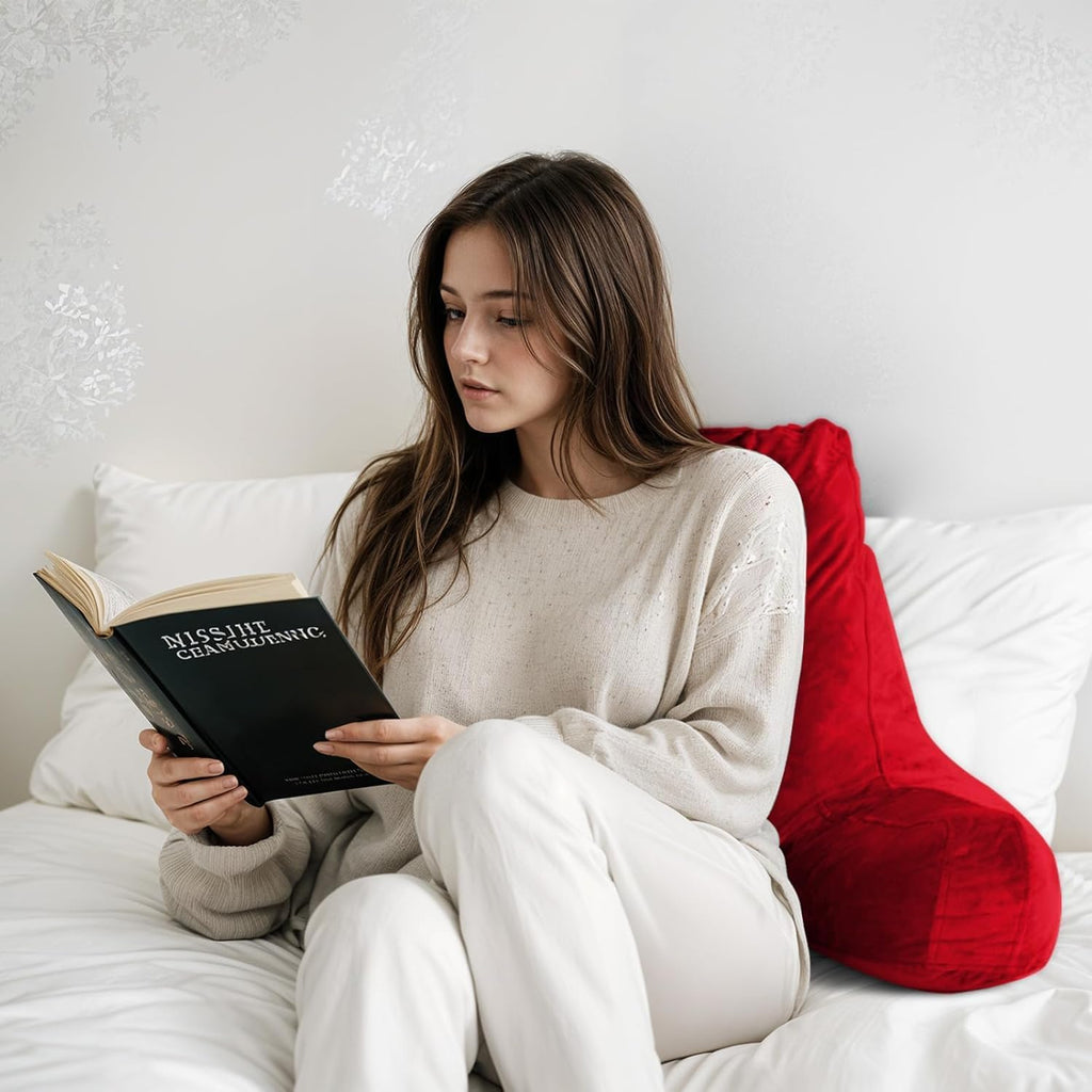 OAISZ Reading Pillow for Sitting in Bed Adult, Reading Pillow with Shredded Memory Foam, Bed Pillow with Washable Cover, Back Pillow…