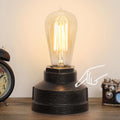 Small Touch Control Table Lamp Base, Industrial Touch Light Vintage Edison Bulb Base, Dimmable Bedside Nightstand Accent Light for Living…