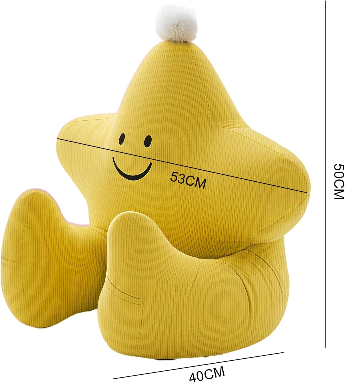 Ceanlex Reading Pillows for Sitting in Bed, Corduroy Back Pillow Bed Sitting Up, Cute Star Shape Back-Rest Support Cushion for Sit Up on Co…
