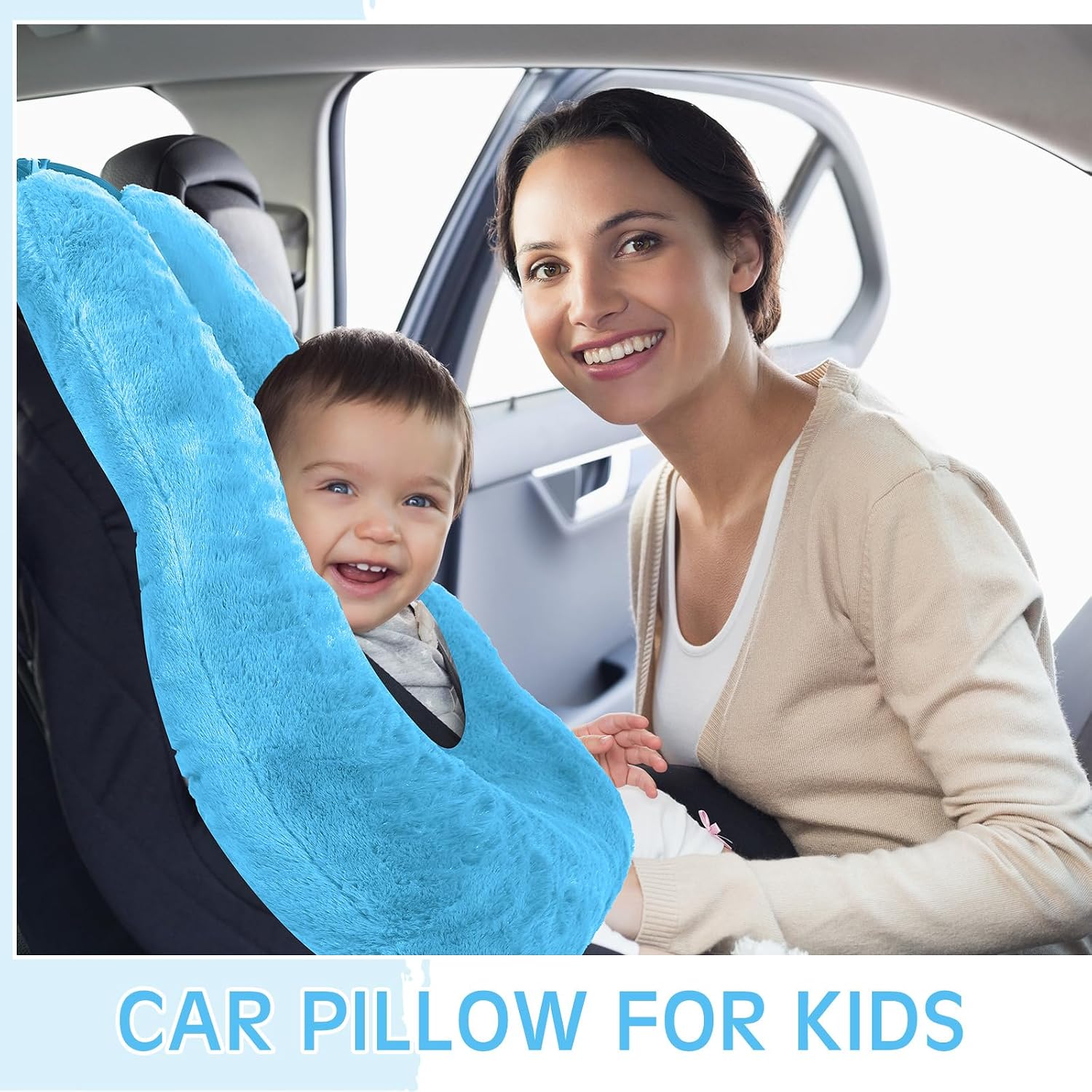 home Barydat 2 Pcs Car Travel Pillow for the Back Seat 28 x 18 in Sleeping Reading Pillows for Distance Travel Car Cushion for Kids Adults…