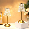 Liliful 2 Pcs LED Portable Cordless Table Lamp Touch Battery Operated Rechargeable Gold Desk Lamp 3 Color Dimmable for Bedroom Living…