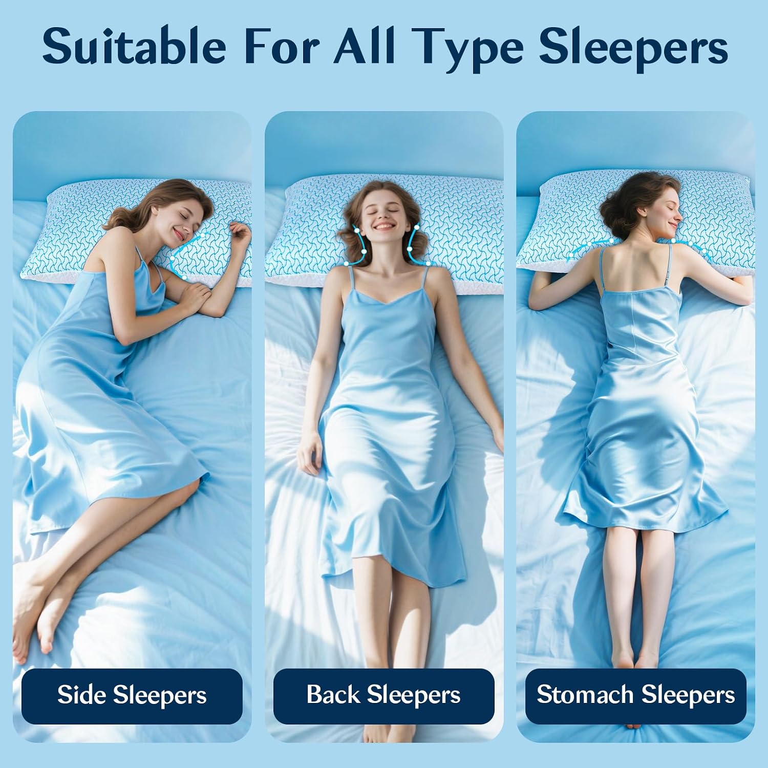 Supamodern SUPA MODERN Shredded Memory Foam Pillows Queen Size Set of 1, Cooling Bed Pillow for Sleeping for Hot Sleepers, Adjustable Pilll…