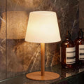 Litluzecozy IP65 Shower Lamp Waterproof, Wood Grain Rechargeable Cordless Bathroom Table Lamp with 4000mAh Battery, 3 Color Temperatures St…