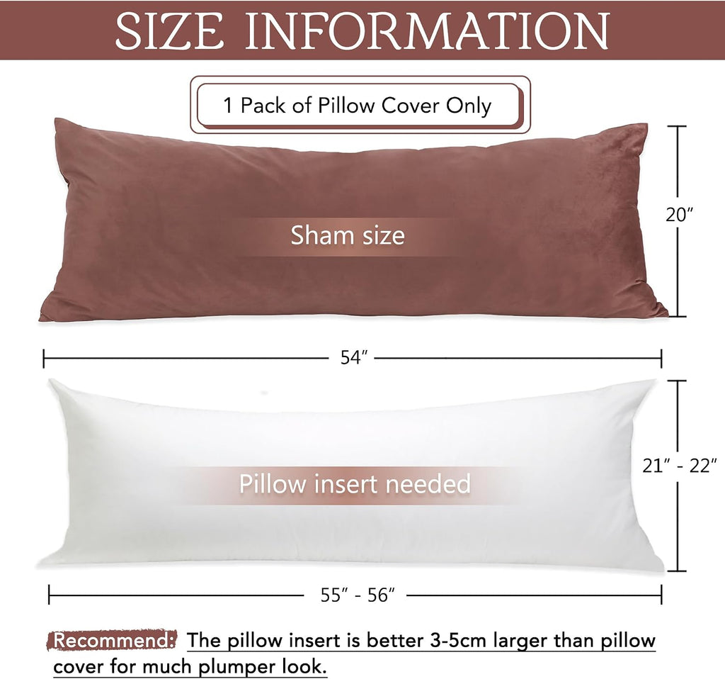 StangH Soft Velvet Body Pillow Covers - Wild Rose Body Pillow Pillowcase for Babies Pregnancy All Seasons Suitable for Bed/Couch/Sofa, 20 x…