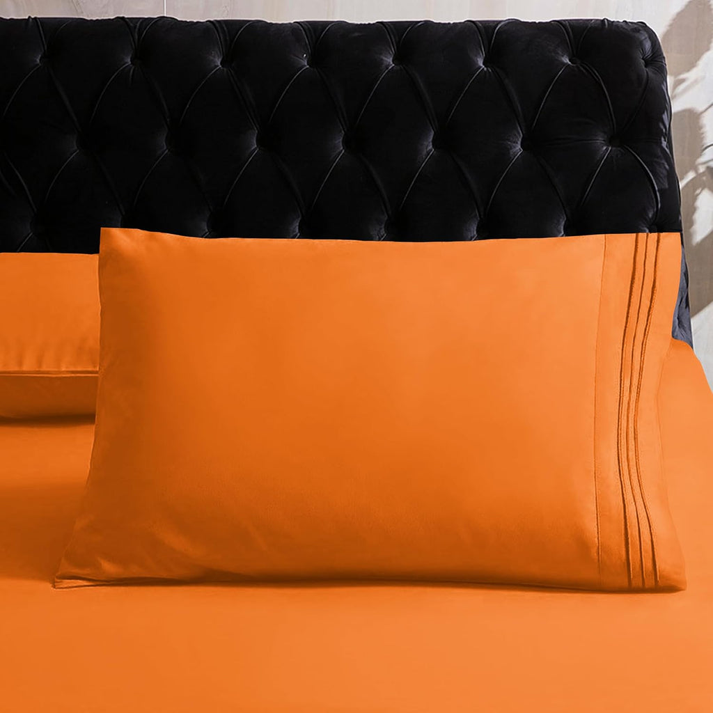 MocassiLuxuryBedding Mocassi Cali King Sheet Set - Luxury Hotel 1800 Premier Bedding Sheets & Pillowcases - Ultra Soft Breathable & Cooling…