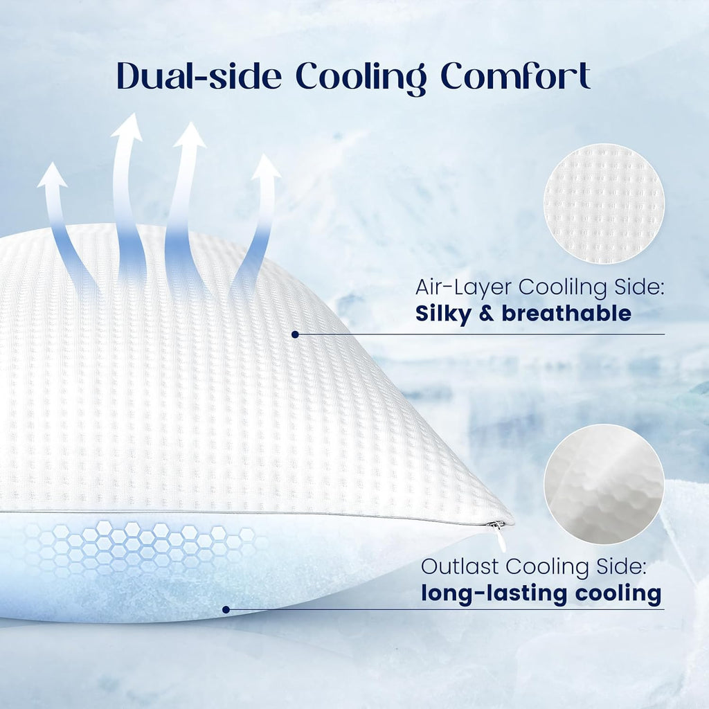 DreamValley Dream Valley Bedding Cooling Full Body Pillow for Adults, Adjustable Loft Memory Foam Long Body Pillow for Side Sleepers, PCM T…