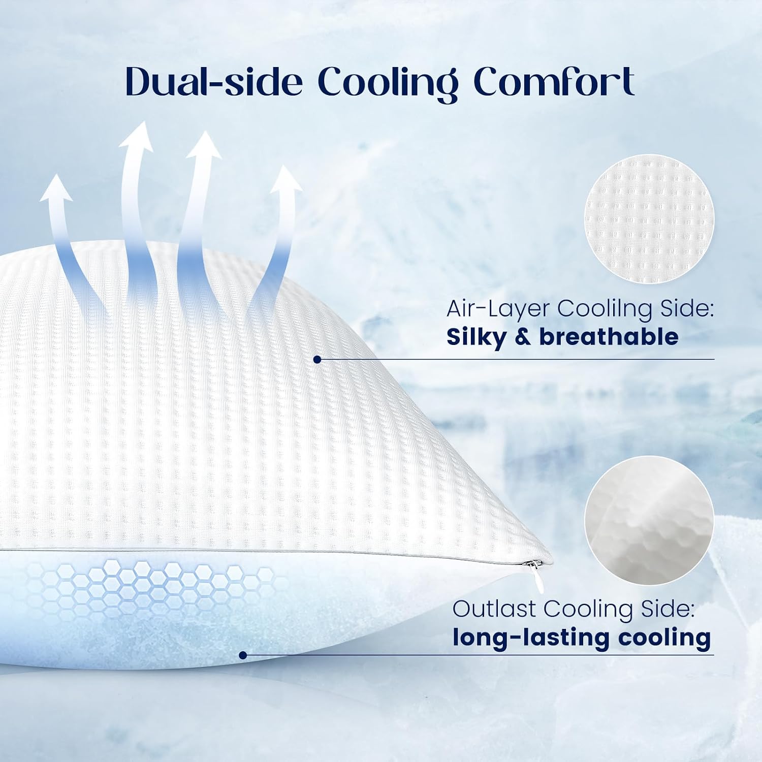 DreamValley Dream Valley Bedding Cooling Full Body Pillow for Adults, Adjustable Loft Memory Foam Long Body Pillow for Side Sleepers, PCM T…