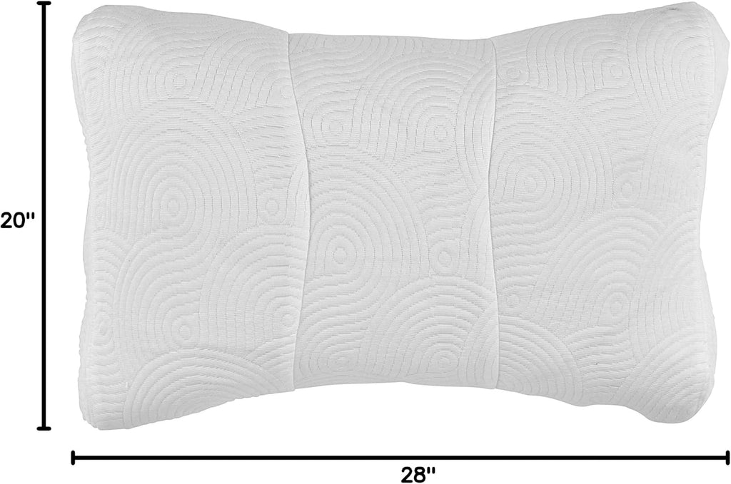 Tempur-Pedic® Tempur-Pedic Cool Luxury Contour Zippered Pillow Protector White