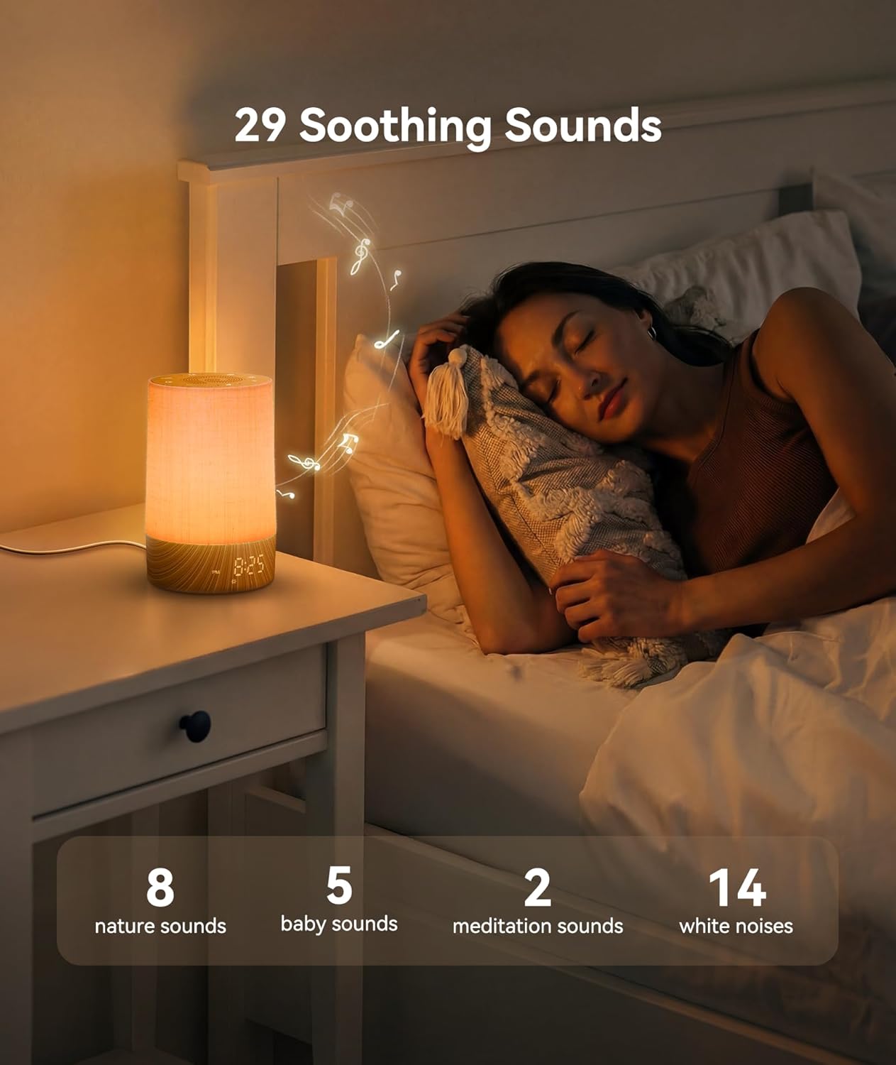 Dreamegg Sunrise Alarm Clock - Sound Machine with Alarm Clock & Wake Up Light, 29 Soothing Sounds, Dimmable Display, White Noise Machine…