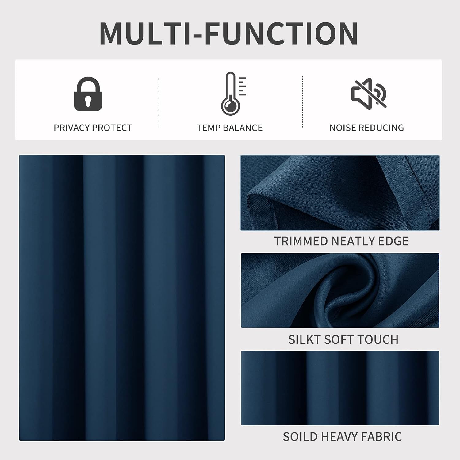 Joydeco Blackout Curtains 72 Inch Length 2 Panels Set, Thermal Insulated Long Drapes 2 Burg, Room Darkening Grommet Drapes for Living Room…