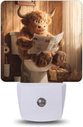Funny Bathroom Bear Night Light, Night Lights Plug into Wall with Dusk to Dawn Sensor for Bedroom Bathroom Hallway Kitchen, Decorative…