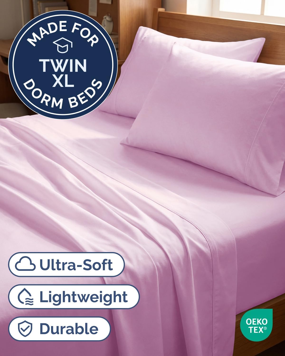Twin XL 4 Piece Sheet Set - Comfy, Breathable & Cooling - Soft Hotel Luxury Bedding for Women, Men, Kids, Teens and Children - 1 Flat & 1…