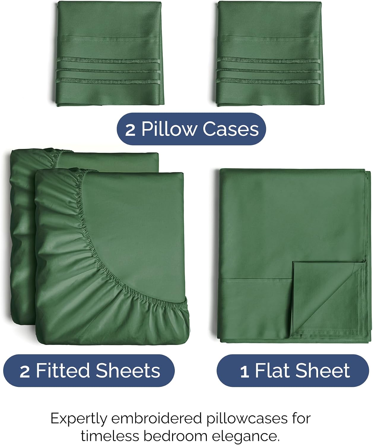 Split King Size 5 Piece Sheet Set - Comfy Breathable & Cooling Sheets - Hotel Luxury Bed Sheets for Women & Men - Deep Pockets, Easy-Fit…